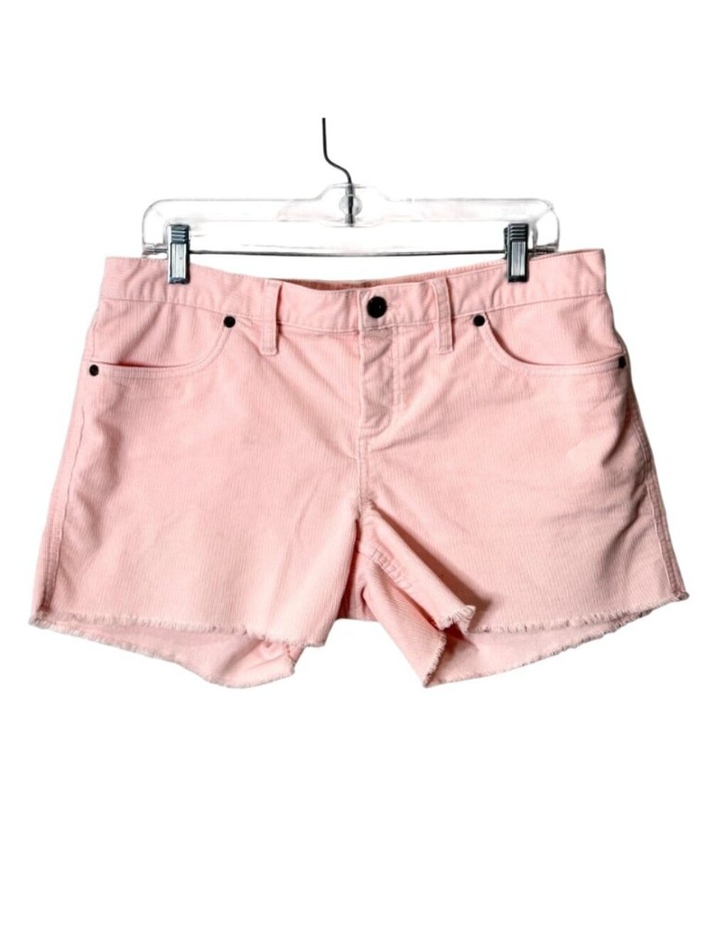 Carve Designs Womens Size 8 Oahu Shorts Corduroy Light Pink Frayed Hem 4"